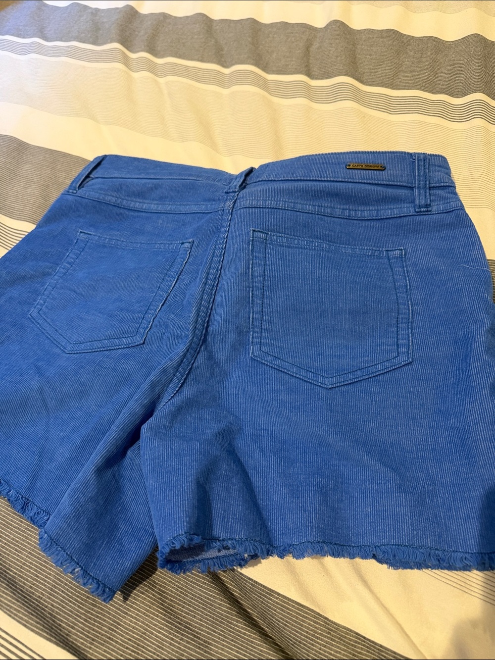 Carve Designs Bright Blue Corduroy Mid-Rise Shorts - Picture 5 of 5